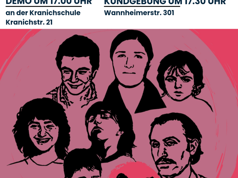 Demonstation & Kundgebung in Duisburg 40 Jahre nach dem rassistischen Brandanschlag 1984